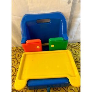 Safety first travel booster color block On the GO Seat Tray Vintage
